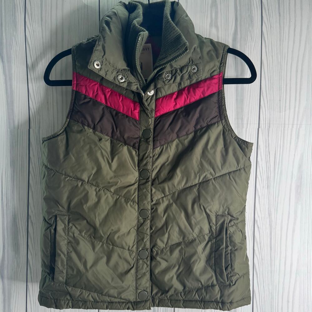 Vintage Y2K Old Navy Women's Puffer Vest Small 2006 Gorpcore Outdoors Earthy